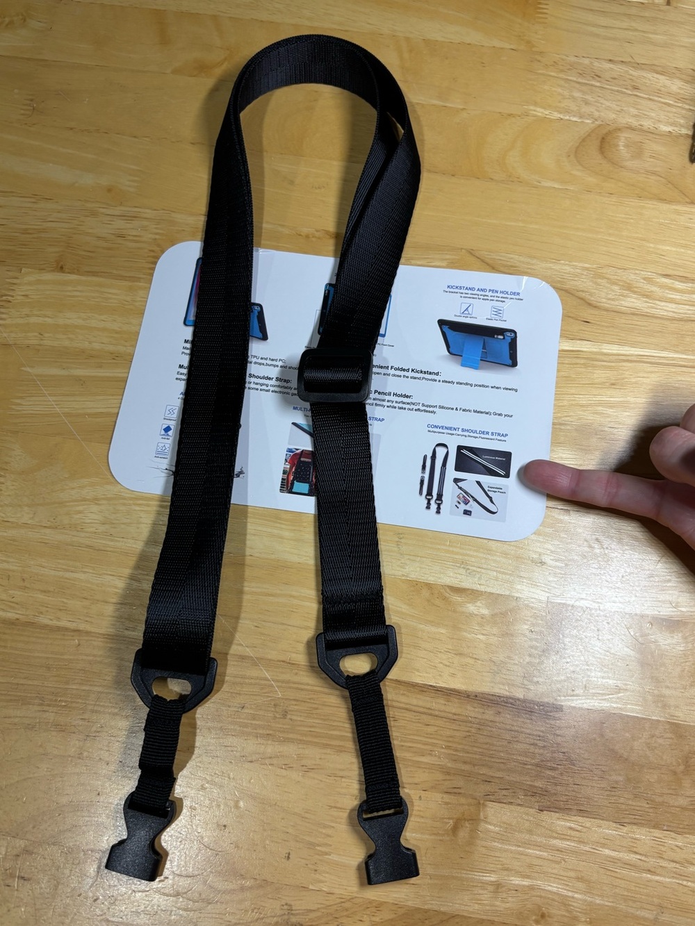 Tablet Adjustable Black Shoulder (1) Strap with Buckles NEW